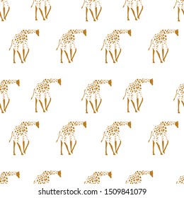 background seamless pattern giraffe, design vector illustration
