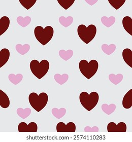 Background seamless pattern with hearts