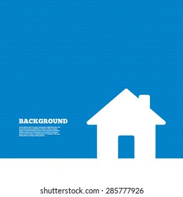 Background with seamless pattern. Home sign icon. Main page button. Navigation symbol. Triangles texture. Vector