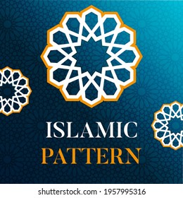 Background with seamless pattern in Islamic style