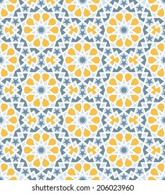 Background with seamless pattern in islamic style