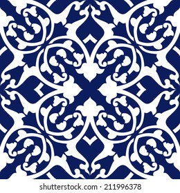 Background with seamless pattern in islamic style