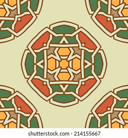 Background with seamless pattern in islamic style