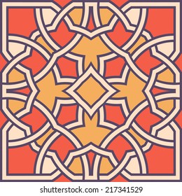 Background with seamless pattern in islamic style