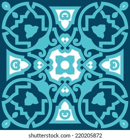 Background with seamless pattern in islamic style