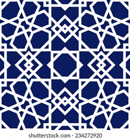 Background with seamless pattern in islamic style