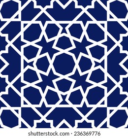 Background with seamless pattern in islamic style