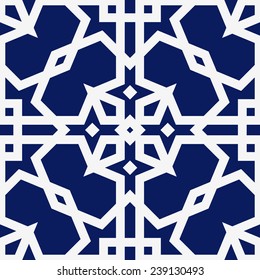 Background with seamless pattern in islamic style