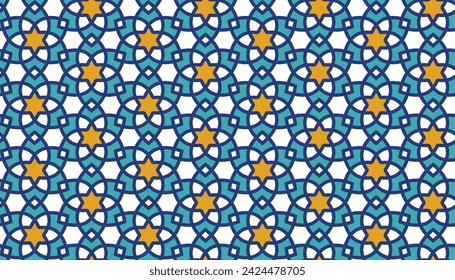 Background seamless pattern in Islamic style. Ramadan Pattern vector, Ramadan Kareem with Arabic pattern. Arabic traditional seamless backdrop, endless texture. 