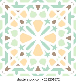 Background with seamless pattern in islamic style