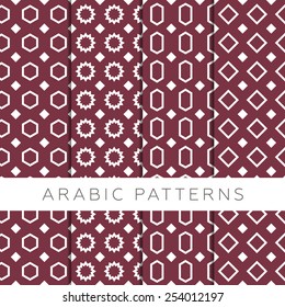 Background with seamless pattern in islamic style