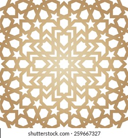 Background with seamless pattern in islamic style