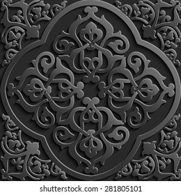 Background with seamless pattern in islamic style