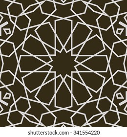 Background with seamless pattern in islamic style.