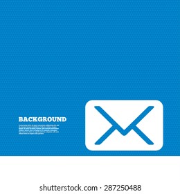 Background with seamless pattern. Mail icon. Envelope symbol. Message sign. Mail navigation button. Triangles texture. Vector