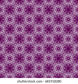 background seamless pattern with modern floral geometric ornament. vector illustration. for design print, invitation box, card. purple color theme