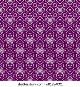 background seamless pattern with modern floral geometric ornament. vector illustration. for design print, invitation box, card. purple color theme