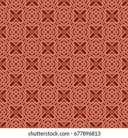 background seamless pattern with modern geometric ornament. vector illustration. for design print, invitation box, card. brick color theme