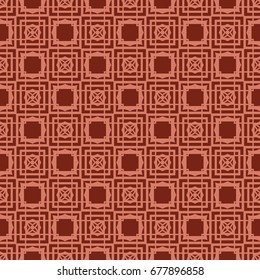 background seamless pattern with modern geometric ornament. vector illustration. for design print, invitation box, card. brick color theme