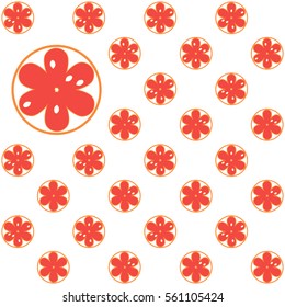 Background seamless pattern of orange and other citrus fruits slices