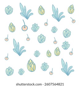 background seamless pattern of plant design decoration