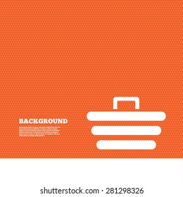 Background with seamless pattern. Shopping Cart sign icon. Online buying button. Triangles orange texture. Vector