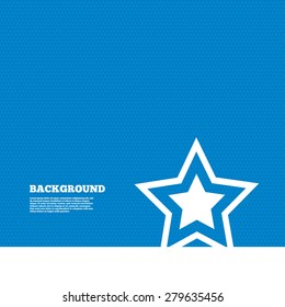 Background with seamless pattern. Star sign icon. Favorite button. Navigation symbol. Triangles texture. Vector