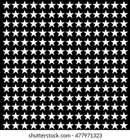 Background Seamless Pattern With Stars Vector Illustration