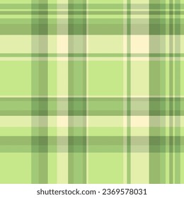 Arrière-plan motif harmonieux de texture tissu image vectorielle avec un tissu écossais en tissu vert et clair.