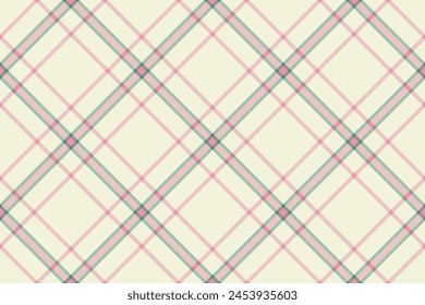 Background seamless pattern of texture vector fabric with a check textile plaid tartan in beige and red colors.