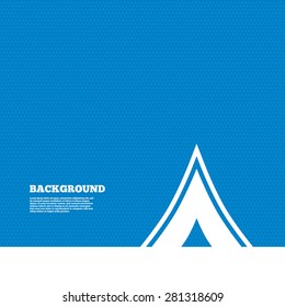 Background with seamless pattern. Tourist tent sign icon. Camping symbol. Triangles texture. Vector