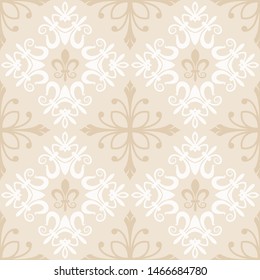 background seamless pattern: vintage, beige wallpaper pattern for graphic design, vector graphics