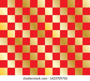 background of seamless plaid pattern - red and gold -