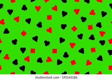 Background - Seamless Playing Cards Symbol 