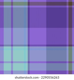 Background seamless textile. Check fabric texture. Pattern tartan vector plaid in cyan and pastel colors.