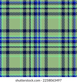 Hintergrund nahtloser Textil. Fabric überprüft Tartan. Muster Vektor Textur platziert in Grün und dunklen Farben.