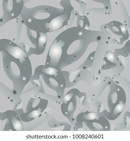 Background. Seamless texture. Creative ornament. Melted metal in gray tones