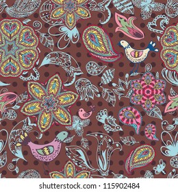 background seamless texture with flowers