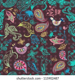 background seamless texture with flowers