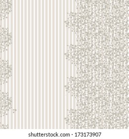 background seamless texture with stripes and abstract plants