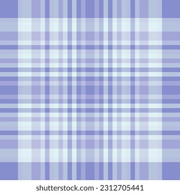 Background seamless texture of textile fabric check with a plaid tartan pattern vector in light and blue colors.