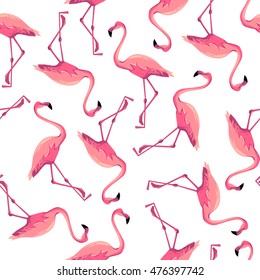 Background seamless vector flamingo, flamingo sketch vector illustration seamless. tropical theme, the idea of textiles, fashion trend, flamingo pattern