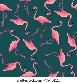 Background seamless vector flamingo, flamingo sketch vector illustration seamless. tropical theme, the idea of textiles, fashion trend, flamingo pattern