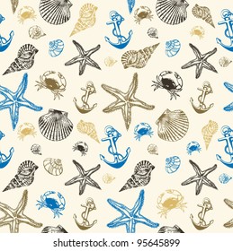 background with seashells