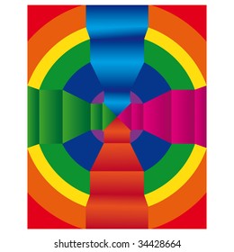 background sequenced perspectively with colours rainbow