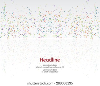 Background. Serpentine and confetti. Isolated. Vector illustration.