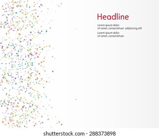 Background. Serpentine and confetti. Isolated. Vector illustration.