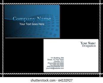 background with set of business card, vector illustration
