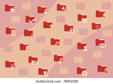 Background of set folder icons
