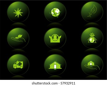 fondo con conjunto de iconos, ilustración vectorial